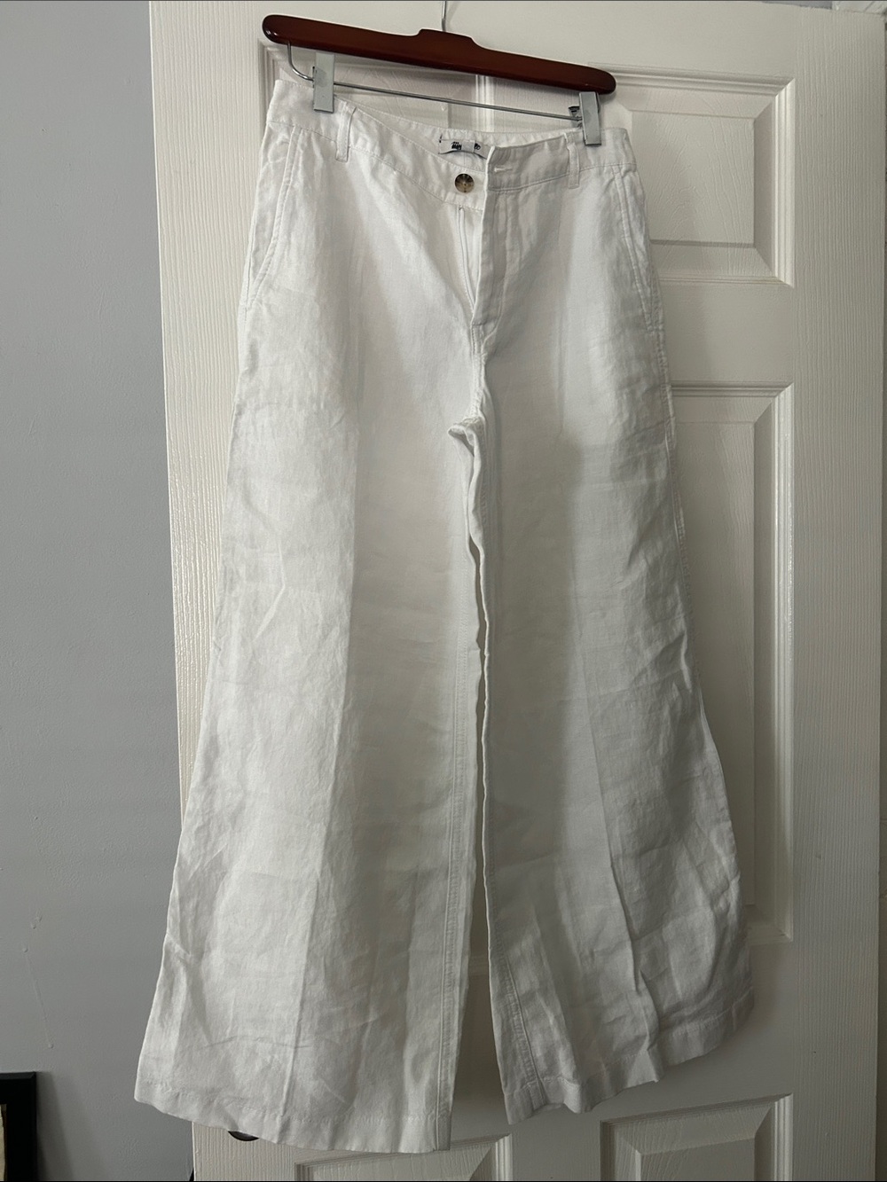 Madewell Petite Zoe Relaxed Wide Pants in 100% linen
